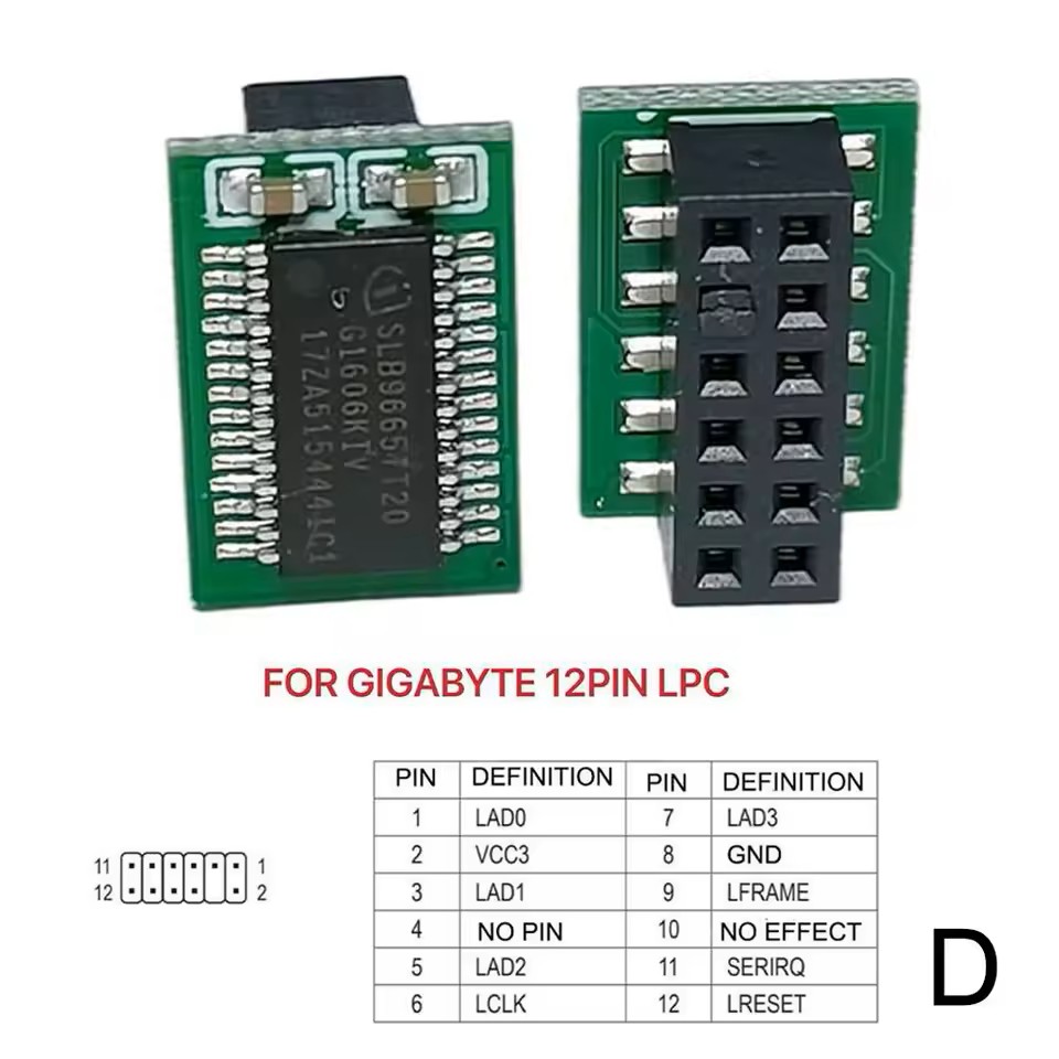Gigabyte 12-pin LPC TPM 2.0